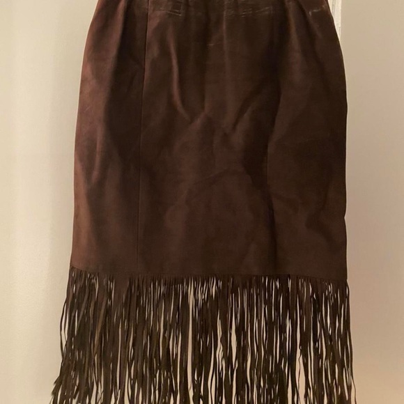 Danier Leather Fringed Skirt - Picture 2 of 4